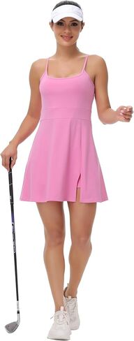 Womens Golf Tennis Dresses Workout Athletic Active Halter Mini Dress with Shorts Pockets Casual Summer Cute Outfits in Saudi Arabia