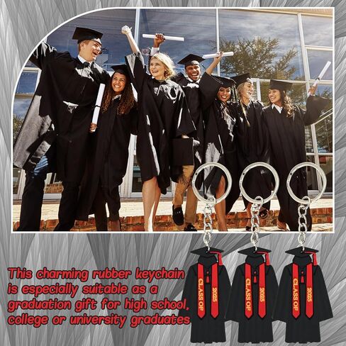 24PCS Class of 2025 Graduation Keychain 2025 Graduation Gown Key Ring Graduation Party Favors in Saudi Arabia