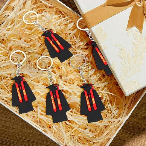 24PCS Class of 2025 Graduation Keychain 2025 Graduation Gown Key Ring Graduation Party Favors in Saudi Arabia