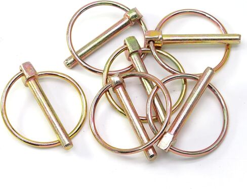 Litoexpe 6 PCS 3/16 Inch Lynch Pin مع حلقة ، دبابيس LINCH الثقيلة للجرارات المزرعة والشاحنات والمقطورات والزر (3/16 "x1-7/16") in Kuwait