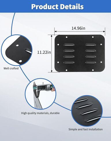 Aluminum Wrangler JK Spare Tire Carrier Filler Plate Tailgate Vent Plate Cover Fit for 2007-2017 Jeep Wrangler JK JKU & Unlimited (Grille Style) in Saudi Arabia