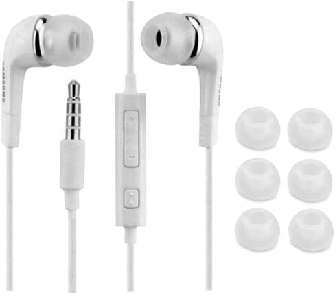 Samsung EHS64AVFWE 3.5mm EHS64 Stereo Headset with Remote and Mic - Original OEM - Non-Retail Packaging - White in Saudi Arabia