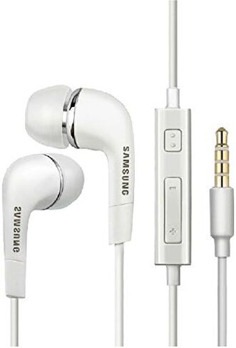 Samsung EHS64AVFWE 3.5mm EHS64 Stereo Headset with Remote and Mic - Original OEM - Non-Retail Packaging - White in Saudi Arabia
