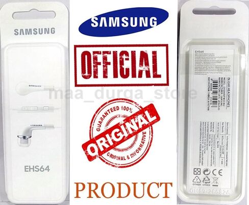 Samsung EHS64AVFWE 3.5mm EHS64 Stereo Headset with Remote and Mic - Original OEM - Non-Retail Packaging - White in Saudi Arabia
