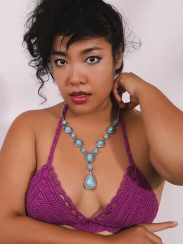MINACHI Bohemian Created Turquoise Beaded Y-Necklace, Turquoise-toned Multi-shaped Pendant, Dainty Elegant Jewelry for Women in Saudi Arabia