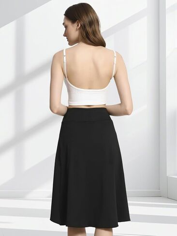 تنورة نسائية بيزيون مع شورتات شورت عالي الخصر مع جيوب MIDI الطول تتنورة مع شقوق شقوق شكلي in Kuwait