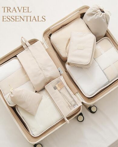 Anjing Packing Cubes 10/11 PCS منظمي أمتعة السفر ، أساسيات السفر ، منظمي التعبئة المقاوم للماء ، حقائب منظم الأمتعة in Kuwait