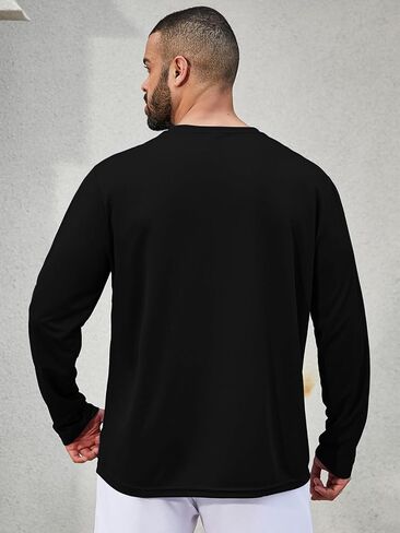 Men UPF 50+ Sun Protection Hoodie Long Sleeve T Shirts Pack Quick Dry Shirt for Athletic Running Activewear Workout in Saudi Arabia