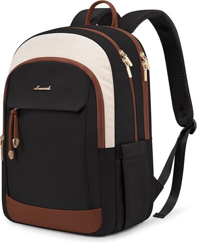 LOVEVOOK Laptop Backpack for Women, 15.6 inch Anti Theft College Backpack Woman with Laptop Compartment, Large Water Resistant Black Computer Daypack for Work Casual Travel Essentials in Saudi Arabia