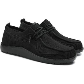 1TAZERO Men Wide Width Slip On Shoes Loafer with Arch Support Insoles Men Casual Shoes for Plantar Fasciiti with Arch Support
