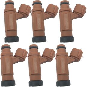 1571096J00 6pcs Fuel Injectors Nozzles 4 Holes with O-rings Replacement for Suzuki Outboard Motor DF150 200 225 250 300HP 15710-96J00