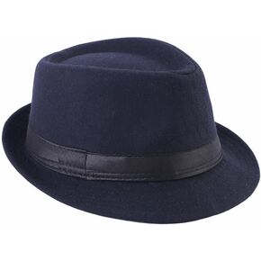 Unisex Trilby Fedora Hat 1920s Panama Hat Manhattan Gatsby Hat with Band Derby Hat Jazz Cap