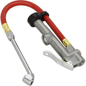 Tru-Flate 17-850 10-20 PSI Deluxe Inflator Gauge with 12" Hose and Dual Foot Chuck