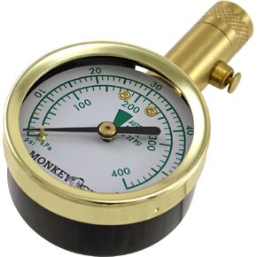 BELL Automotive 22-5-08866-M Monkey Grip Dial Tire Gauge with Bleeder, Multicolor, One Size