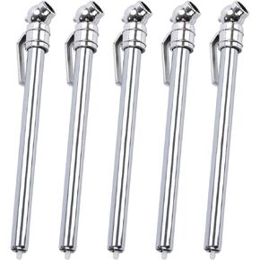 Car Pencil Tire Pressure Gauge, 5-50PSI Vehicle Air Pressure Gauge with Stainless Steel Body Metal Made Nozzle, Automotive Tire Pressure Checker Accessories, Universal for RV ATV Bike