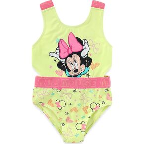 Disney Minnie Mouse Girls UPF 50+ One Piece Bathing Suit for Toddler and Big Kids