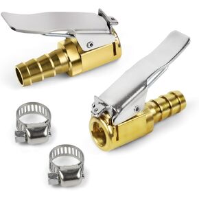 2pcs قفل النحاس الإطارات تشاك ، مقطع 8 مم على محول إطار الهواء تشاك ، لا يوجد محول خرطوم التضخم تسرب الهواء ، إطارات ضاغط هواء الاتصال السريع