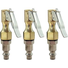 3pcs 1/4 "FNPT AIR Chuck ، Hucked Flow Locking Air Chuck مع مقطع ، محول نفخ الإطارات النحاسي ، إطارات الإطارات السريعة للاتصال الإضافي لإكسسوارات ضاغط مقياس الإطارات (1902)