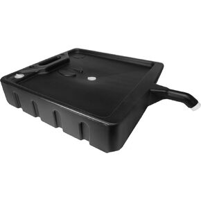 Funnel King 32964 15 Quart Closed Drain Pan, 25" x 18" x 5.5", Made in USA, Black