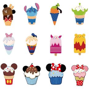 12Pcs Summer Ice Cream Cartoon Animals Cruise Door Magnets,Cute Style Ice Cream Decorative Car Door Refrigerator Ect Magnets Set Supplies