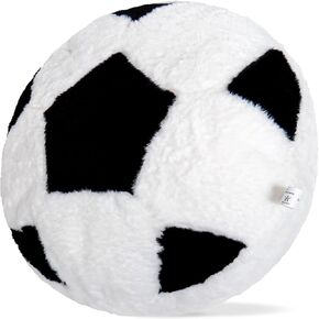 Wepop 16in Fluffy Basketball Pillow, Soft Basketball Plush Gifts for Kids & Adults, Huggable Basketball Stuffed Animal for Home Room Décor