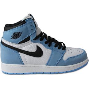 Nike Unisex Air Jordan 1 Retro HI OG (GS) Sneakers, Kids, White/Black-University Blue, 5.5Y M US in Saudi Arabia