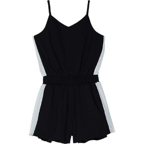 Girl's Crepe Romper (Big Kids) Black 14 (Big Kid)
