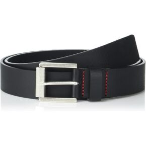 HUGO mens Gaston Square Buckle Leather Belt