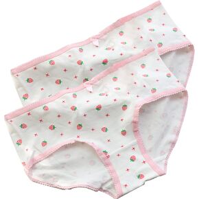 YOMORIO Cute Lace Strawberry Panties Womens Anime Underwear Soft Low Waist Cotton Panty for Bikini