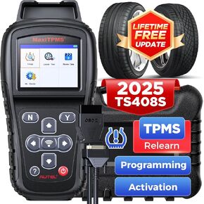 Autel MaxiTPMS TS408S, TPMS Programming Tool Upgrade of TS501 TS508, All Sensors Relearn Activate Tool, Program Autel MX-Sensor 315/433MHz, TPMS Reset Read Clear DTCs Lifetime Update