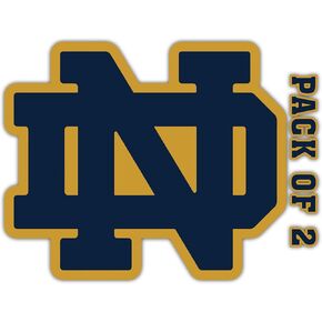 SHOP A THING – Notre Dame Sticker – Vinyl Decal for Van and Truck – Waterproof ND Decal for Water Bottle – Indoor and Outdoor Sticker for Mailbox – Car Window – 5 Inches - Pack of 02 SAT-055