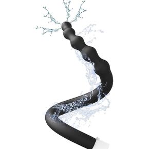دش حقنة شرجية فوهات نضح ، 4 ثقوب رش الماء فوهات السيليكون مريحة حقنة شرجية ، خرطوم حقنة شرجية قابلة لإعادة الاستخدام ، الأسود