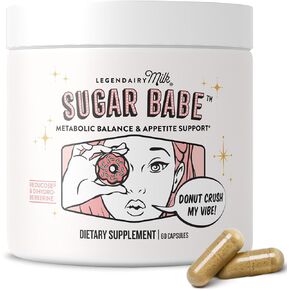 Legendairy Milk Sugar Babe - Combat Cravings & Manage Appetite - Metabolism Support - Carb Management - Dihydroberberine Supplement - 60 Capsules, 1 Month Supply