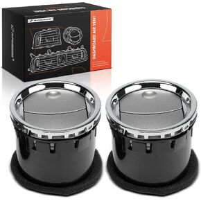 A-Premium 2PCS Dashboard AC Heater Air Vent Compatible with Ford F-150 F150 2004-2008 & Lincoln Mark LT 2006-2008, Chrome Silver