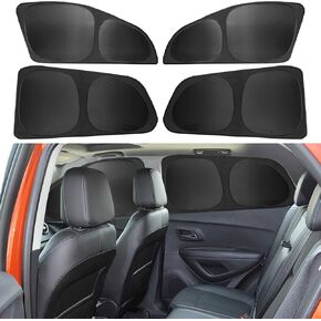 Compatible with Windshield Sun Shade Covers for Chevy Trax 2013-2022,Side Rear Window Sunshades Keep Vehicle Cool,100% UV Blockout Suitable for Camping,Privacy Protection,Sleeping(4PCS)