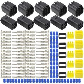 WMYCONGCONG 5 Kits 6 Pin Way Automotive Waterproof Electrical Connector Plug for Cars