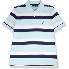 Nautica Mens Classic Fit Cotton Blend Soft Soft Reskensed Polo Shirt ،