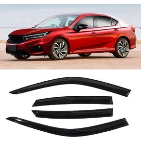 ZXMOTO Rain Guards Side Window Visor Vent Outside Mount, 4PCS Fits 2006-2011 Honda Civic 4-Door Sedan