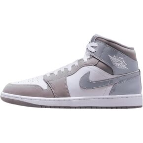Air Jordan 1 Mid Se Men's Shoes (HF3216-100 ، رمادي أبيض/متوسط/رمادي بارد)