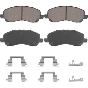 Front Ceramic Brake Pads Set for Dodge Avenger 2008-2014, Caliber 07-12, for Chrysler 200 11-14, Sebring 01-10, for Jeep Compass Patriot, for Mitsubishi Eclipse, Outlander, Lancer; 4PCS