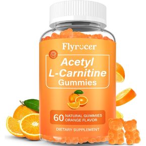 2 حزمة الأسيتيل L-Carnitine Gummies لدعم وظائف الطاقة والدماغ-نباتي ، غير المعدلة وراثيا ، نكهة برتقالية ، 120 عدد (إمدادات 60 يومًا)