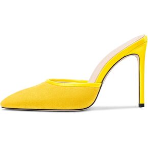 البغال النسائية ذات الكعب النسائي Saekcted Stiletto High Heel Sandals مدببة بمضخات إصبع القدمين ، فستان غير رسمي