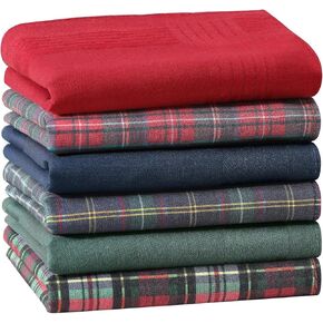 Houlife Clankkerchief للرجال ، هدايا القطن الناعمة مع نمط مناديل للرجال المناديل المتقلب مجموعة 6pcs 15.7 * 15.7 ″