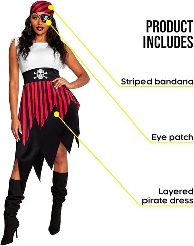 Morph Adult Pirate Costume Women Halloween Lady Pirate Outfit in Saudi Arabia