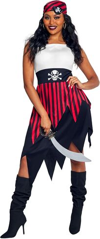 Morph Adult Pirate Costume Women Halloween Lady Pirate Outfit in Saudi Arabia