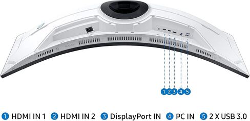 شاشة ألعاب سامسونج 49 بوصة، شاشة منحنية فائقة الاتساع، 240 هرتز 1 مللي ثانية، Quantum Mini LED، G-Sync، ارتفاع الشاشة القابل للتعديل، HDR 2000، Odyssey Neo G9، G95NA (LS49AG952NNXZA) (متجدد) in Saudi Arabia