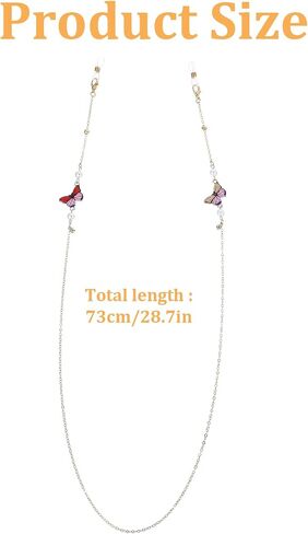 Thinp Eye Glasses Holder Strap 2 Pieces Eyeglass Chain Stylish Eyeglass Chain for Women Beaded Eye Glasses Strap Holders Around Neck for Women Mask Lanyard Eyewear String Lanyard Retainer (2 Styles) in Saudi Arabia