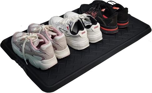 Rubber Boot Tray Shoes Tray for Entryway Multipurpose Boot Mat Trays with Raised Edge Indoor Outdoor Boots Mat for Shoes 27.5x16 Inches (1 pack) in Saudi Arabia