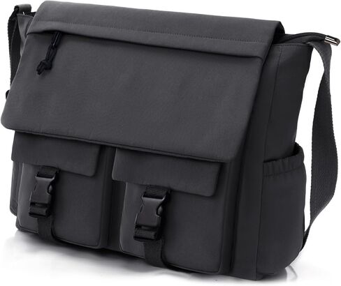 Travel Messenger Bag for Women Men: Durable Canvas Crossbody Handbag with Adjustable Strap Lightweight Laptop Purse in Saudi Arabia