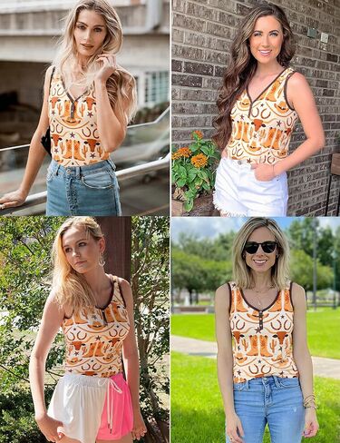 Cowgirl Tank Tops Women Country Concert Outfits Western Rodeo Cowboy Crop Top Country Music Shirts Skull Graphic Vest in Saudi Arabia